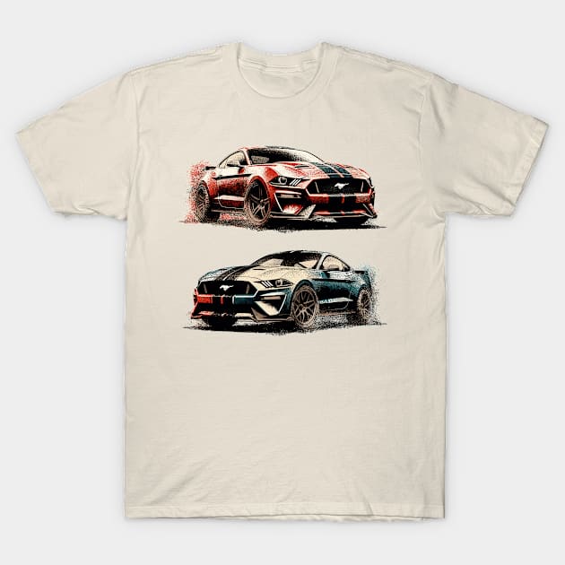 Mustang T-Shirt by Vehicles-Art